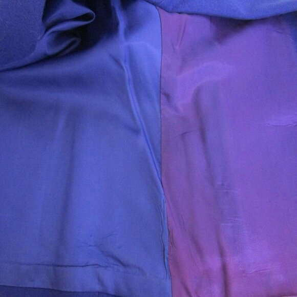 Vintage Koret 100% Wool Blazer Jacket Size 14 Purple Career Button Front EUC - Picture 8 of 8